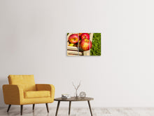 Laden Sie das Bild in den Galerie-Viewer, Leinwandbild 3-teilig Kiste mit Äpfeln