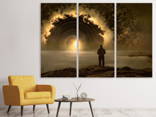 Laden Sie das Bild in den Galerie-Viewer, Leinwandbild 3-teilig Mystische Stimmung in der Einsamkeit