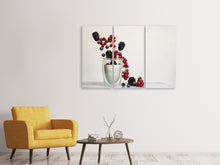Laden Sie das Bild in den Galerie-Viewer, Leinwandbild 3-teilig Joghurt mit Beeren