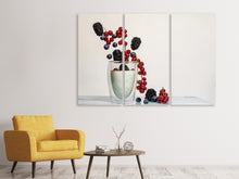 Laden Sie das Bild in den Galerie-Viewer, Leinwandbild 3-teilig Joghurt mit Beeren