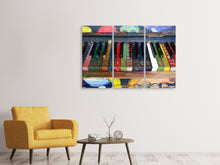 Laden Sie das Bild in den Galerie-Viewer, Leinwandbild 3-teilig Buntes Klavier