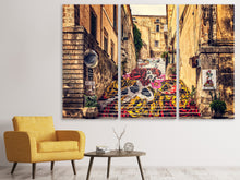 Laden Sie das Bild in den Galerie-Viewer, Leinwandbild 3-teilig Graffiti in Sizilien