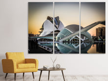 Laden Sie das Bild in den Galerie-Viewer, Leinwandbild 3-teilig Futuristische Architektur