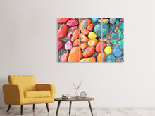 Laden Sie das Bild in den Galerie-Viewer, Leinwandbild 3-teilig Bunte Steine