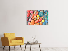Laden Sie das Bild in den Galerie-Viewer, Leinwandbild 3-teilig Bunte Steine
