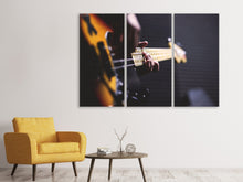 Laden Sie das Bild in den Galerie-Viewer, Leinwandbild 3-teilig Gitarrenspieler