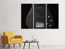 Laden Sie das Bild in den Galerie-Viewer, Leinwandbild 3-teilig Gitarre ganz in schwarz