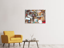 Laden Sie das Bild in den Galerie-Viewer, Leinwandbild 3-teilig Kreativer Coffee shop