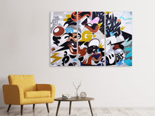 Laden Sie das Bild in den Galerie-Viewer, Leinwandbild 3-teilig Kunst an der Wand