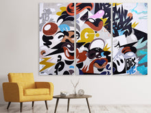 Laden Sie das Bild in den Galerie-Viewer, Leinwandbild 3-teilig Kunst an der Wand