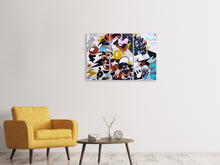 Laden Sie das Bild in den Galerie-Viewer, Leinwandbild 3-teilig Kunst an der Wand
