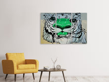 Laden Sie das Bild in den Galerie-Viewer, Leinwandbild 3-teilig Graffiti Tiger