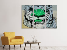 Laden Sie das Bild in den Galerie-Viewer, Leinwandbild 3-teilig Graffiti Tiger