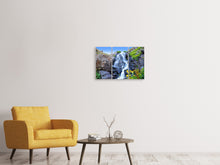 Laden Sie das Bild in den Galerie-Viewer, Leinwandbild 3-teilig Bewegender Wasserfall