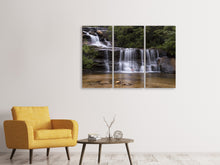 Laden Sie das Bild in den Galerie-Viewer, Leinwandbild 3-teilig Am Ende des Wasserfalls