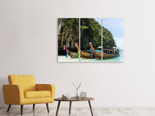 Laden Sie das Bild in den Galerie-Viewer, Leinwandbild 3-teilig Die Phi-Phi-Insel-Tour