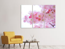 Laden Sie das Bild in den Galerie-Viewer, Leinwandbild 3-teilig Japanische Kirschblüte XL
