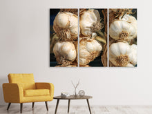Laden Sie das Bild in den Galerie-Viewer, Leinwandbild 3-teilig Der Knoblauch XL