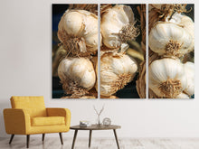 Laden Sie das Bild in den Galerie-Viewer, Leinwandbild 3-teilig Der Knoblauch XL