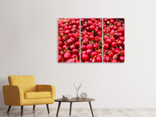 Laden Sie das Bild in den Galerie-Viewer, Leinwandbild 3-teilig XL Kirschen