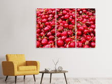 Laden Sie das Bild in den Galerie-Viewer, Leinwandbild 3-teilig XL Kirschen