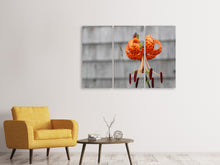 Laden Sie das Bild in den Galerie-Viewer, Leinwandbild 3-teilig Die Blüte der Tiger-Lilie