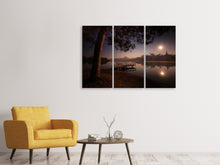 Laden Sie das Bild in den Galerie-Viewer, Leinwandbild 3-teilig Ein See am Wald