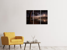 Laden Sie das Bild in den Galerie-Viewer, Leinwandbild 3-teilig Ein See am Wald