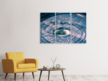 Laden Sie das Bild in den Galerie-Viewer, Leinwandbild 3-teilig Tropfen Kunst