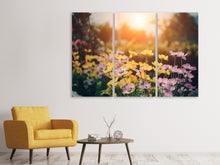 Laden Sie das Bild in den Galerie-Viewer, Leinwandbild 3-teilig Die Blümchen