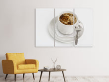 Laden Sie das Bild in den Galerie-Viewer, Leinwandbild 3-teilig Frische Tasse Kaffee