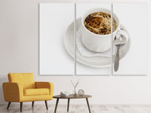 Laden Sie das Bild in den Galerie-Viewer, Leinwandbild 3-teilig Frische Tasse Kaffee