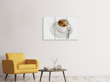 Laden Sie das Bild in den Galerie-Viewer, Leinwandbild 3-teilig Frische Tasse Kaffee
