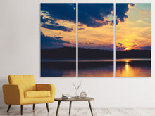 Laden Sie das Bild in den Galerie-Viewer, Leinwandbild 3-teilig Sonnenuntergang - Zeit zum Entspannen