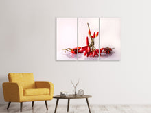 Laden Sie das Bild in den Galerie-Viewer, Leinwandbild 3-teilig Ein Strauss Chili