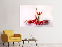 Laden Sie das Bild in den Galerie-Viewer, Leinwandbild 3-teilig Ein Strauss Chili