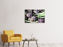 Laden Sie das Bild in den Galerie-Viewer, Leinwandbild 3-teilig Frische Artischocken