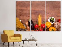 Laden Sie das Bild in den Galerie-Viewer, Leinwandbild 3-teilig Heute gibt es Pasta