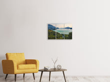 Laden Sie das Bild in den Galerie-Viewer, Leinwandbild 3-teilig Beste Aussicht auf den Bergsee