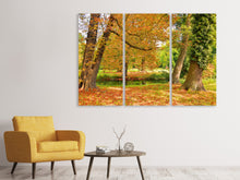 Laden Sie das Bild in den Galerie-Viewer, Leinwandbild 3-teilig Mitten unter Herbstbäumen