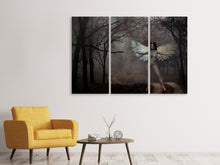 Laden Sie das Bild in den Galerie-Viewer, Leinwandbild 3-teilig Fantasie im Wald