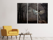 Laden Sie das Bild in den Galerie-Viewer, Leinwandbild 3-teilig Fantasie im Wald