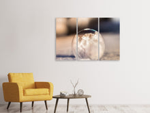 Laden Sie das Bild in den Galerie-Viewer, Leinwandbild 3-teilig Kunstvolle Blase