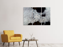 Laden Sie das Bild in den Galerie-Viewer, Leinwandbild 3-teilig Eiskristalle XL