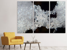 Laden Sie das Bild in den Galerie-Viewer, Leinwandbild 3-teilig Eiskristalle XL