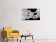 Laden Sie das Bild in den Galerie-Viewer, Leinwandbild 3-teilig Eiskristalle XL