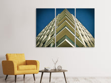 Laden Sie das Bild in den Galerie-Viewer, Leinwandbild 3-teilig Balkone