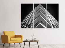 Laden Sie das Bild in den Galerie-Viewer, Leinwandbild 3-teilig Balkone sw