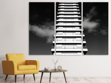 Laden Sie das Bild in den Galerie-Viewer, Leinwandbild 3-teilig Hochhaus sw