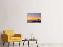Laden Sie das Bild in den Galerie-Viewer, Leinwandbild 3-teilig Fujisan bei Sonnenuntergang